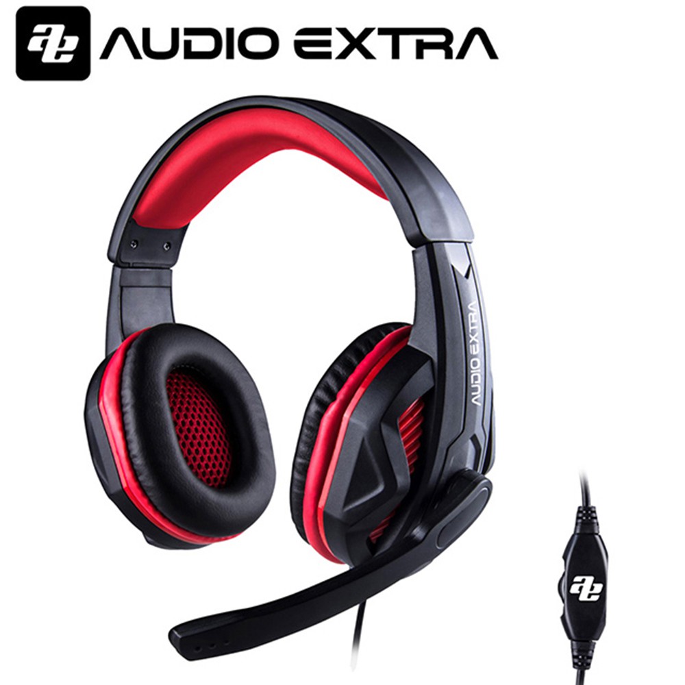 【AUDIO EXTRA】電競耳罩式耳機 伸縮式頭戴  線控音量調整鍵 全指向麥克風 AE-G5