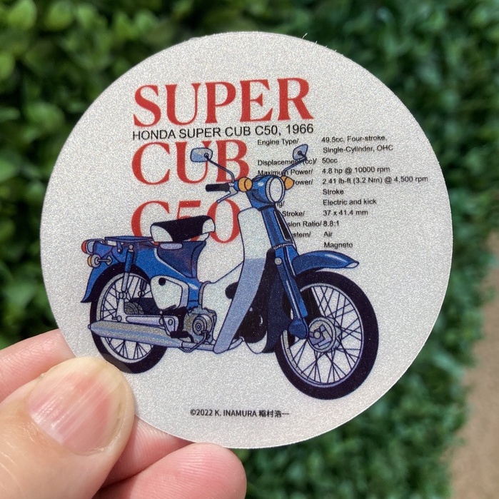 【夜間反光】HONDA SUPER CUB C50復古國民車貼紙