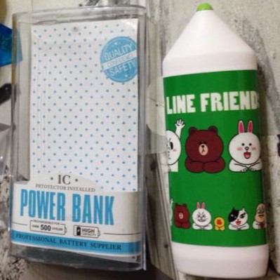 日本限定版 Line friend 鉛筆造型 充電式USB行動電源x電子暖手寶 熊大 兔兔 饅頭人 行充