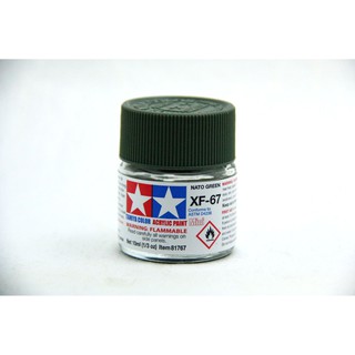 ◆弘德模型◆ 田宮 壓克力漆 XF-67 消光北約迷彩綠 10ml Nato Green Tamiya 水性 81767