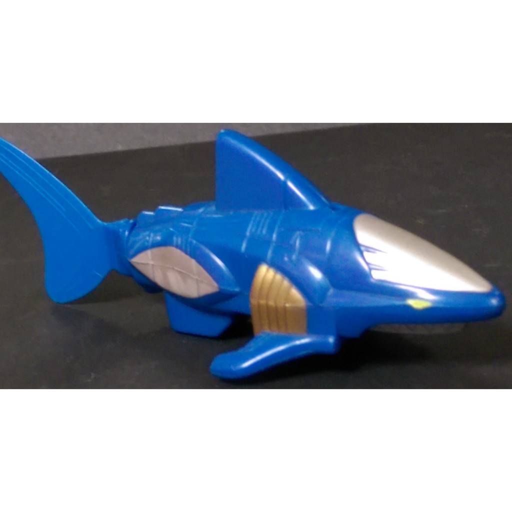 D-12 現狀品 ： GAORANGER 百獸戰隊 藍鯊王 發條可動　天富玩具店