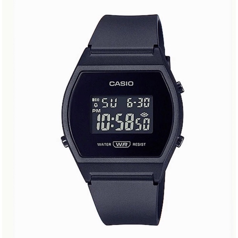 卡西歐日係風格復古數位腕錶/黑色LW-204-1B