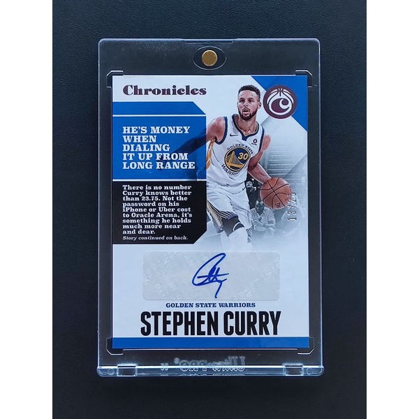 簽名卡 親筆簽名 限量 25張 2017-18 chronicles Stephen Curry Auto