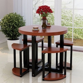 《生活品味家》創意完美空間設計現代感咖啡桌椅組黑胡桃