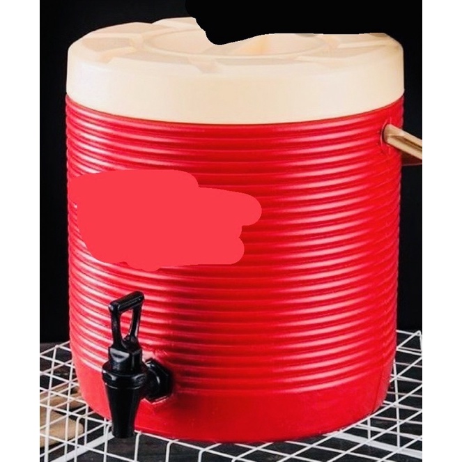不鏽鋼保溫保冷茶桶-13L（紅）