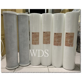 (WDS)20吋大胖認證濾心組(5u PP*4隻+CTO活性碳*2)全戶.水塔過濾.地下水過濾.超值特惠組.特價1400