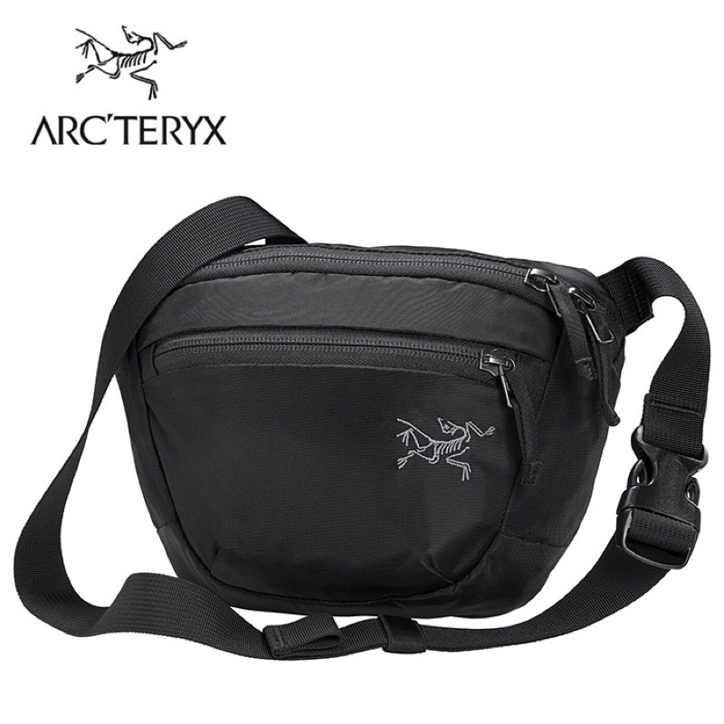 【ARCTERYX 始祖鳥 加拿大】1L 腰包 隨身包 旅行包 護照包 側背包 黑 L07449000