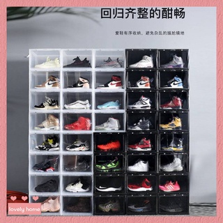 【lovely home】透明鞋盒 球鞋收納盒 塑料籃球鞋櫃球鞋收藏展示櫃 省空間裝鞋神器