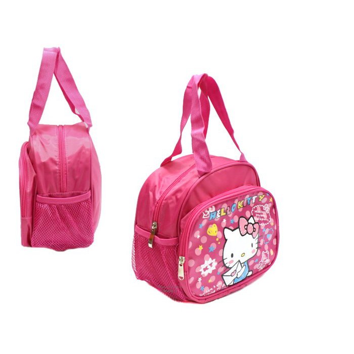 新品上架  小學生 餐袋     HELLO KITTY 雙格層餐袋 (粉紅KT407612P )