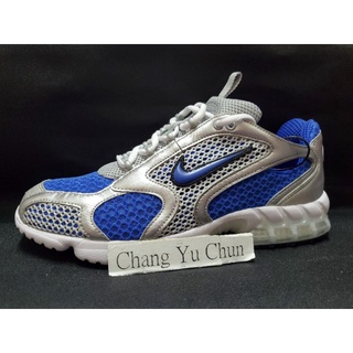 nike spiridon white blue