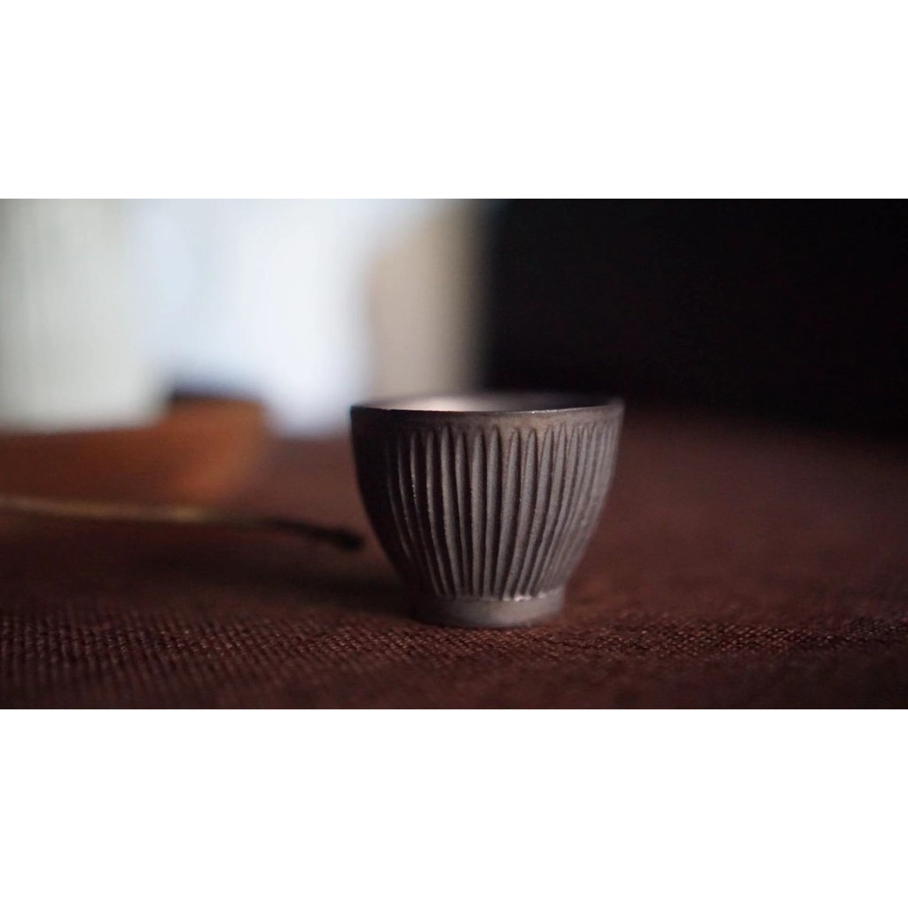 【現貨】日本陶藝家 大江憲一 手作 鐵釉 茶杯  茶具 茶器