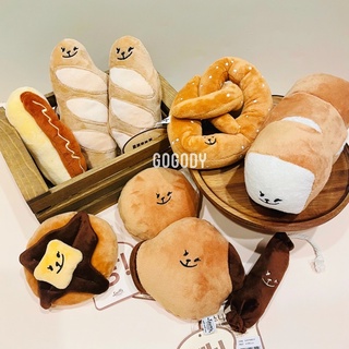 GoGoDy 現貨韓國🇰🇷Sniff 香噴噴的麵包店 響紙藏食繩結BB發聲玩具 吐司法國麵包鬆餅奶油麵包香腸熱狗寵物玩具
