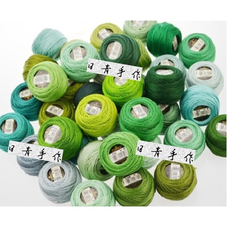 法國DMC8號純棉線刺繡線蕾絲線手鞠球線-綠色系