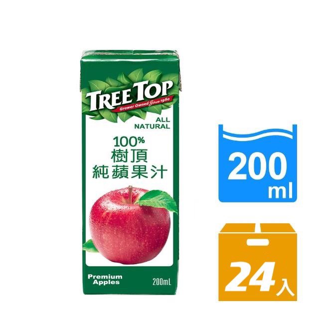 【宅配、超取都免運!! 】TREE TOP 樹頂 100%純蘋果汁 200mlx24入