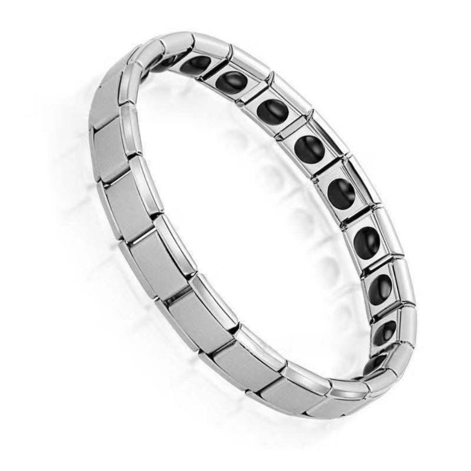 鈦鋼磁石手鏈不褪色 保健磁療個性創意 磁性手鏈送情侶男女手環