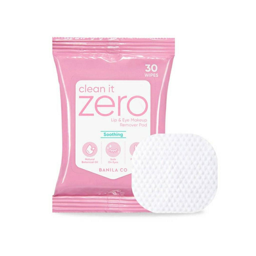 [預購]韓國 BANILA CO Clean It Zero 零感肌舒緩眼唇雙面卸妝棉片 30入/包