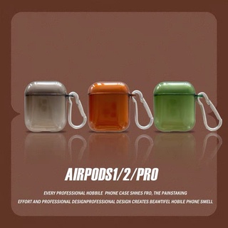 現貨 簡約純色透明 AirPods保護套 AirPodsPro保護套 1/2代保護殼 蘋果IPhone無線耳機矽膠保護套