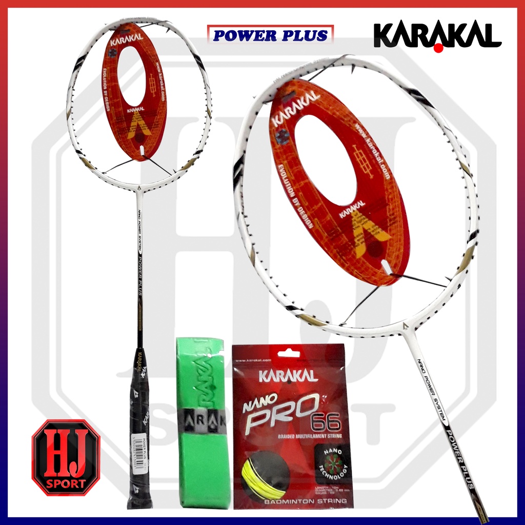 原創 Karakal Power Racket Plus Bonus 羽毛球 T 恤線