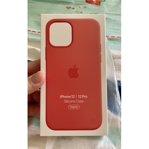 iphone 12 12 pro Magsafe Apple原廠矽膠保護殼 粉橘色