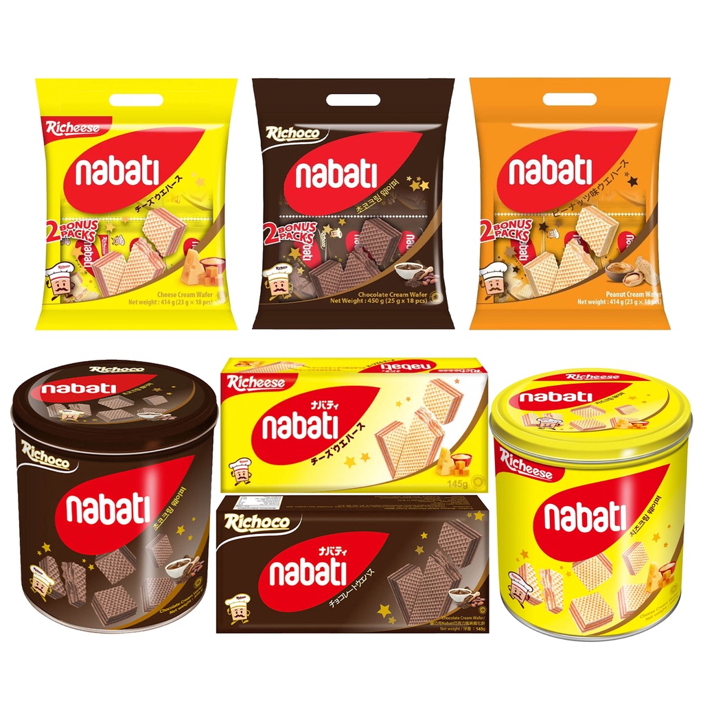 印尼 RICHEESE RICHOCO Nabati Wafer 麗芝士 麗巧克 起司 巧克力 威化餅
