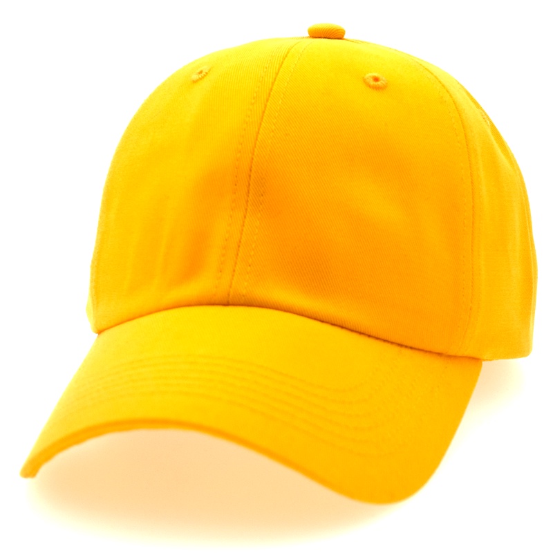 KURO-SHOP-黃色台灣製造老帽棒球帽布帽