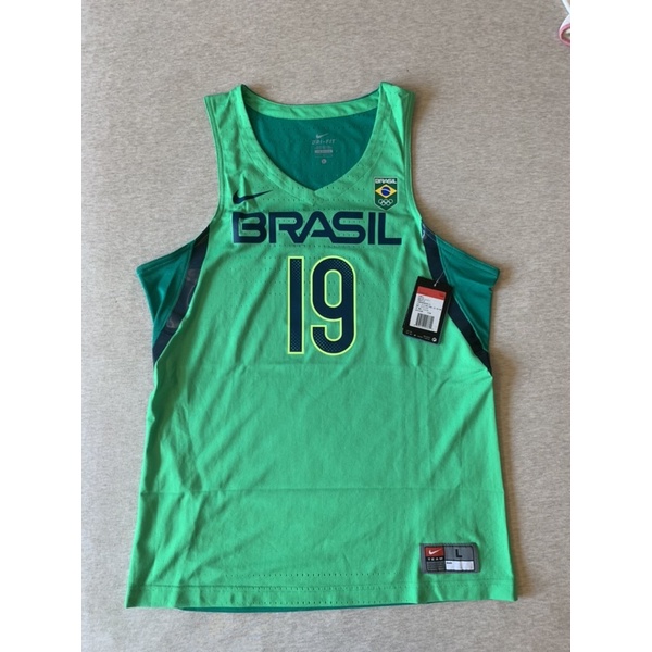 【Barbosa #4  巴西國家隊 球員版  Nike L號】 Nike 全新含吊牌 NBA球衣 DRI-FIT材質