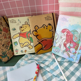 💗正版現貨💗迪士尼 25k 車縫筆記本 橫線 計畫本 手帳本 記事本 筆記本 日誌 美人魚 玩具總動員 維尼 愛麗兒