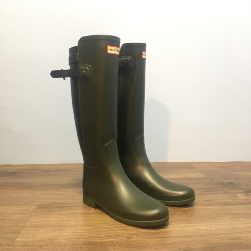 9成5新HUNTER BOOTS長筒雨靴(墨綠/深藍) UK5 US7 EU38 | 蝦皮購物