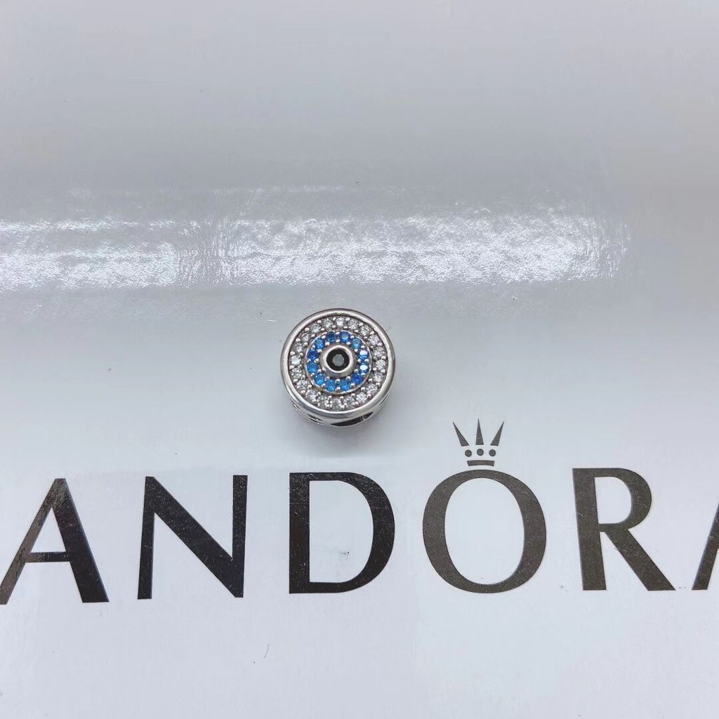 獅子環球正品代購 潘朵拉 Pandora 925銀 惡魔之眼 藍色串珠