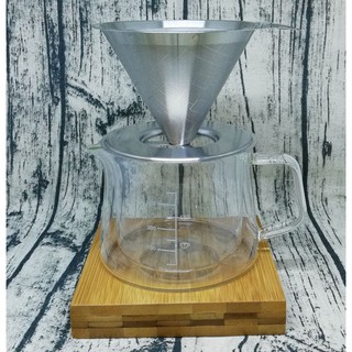 仙德曼 二杯濾泡壺組 350ml 咖啡濾杯組 濾杯咖啡壺組CF351