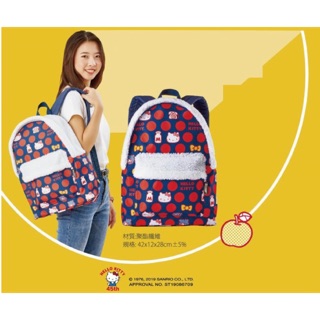 Hello Kitty QQ絨毛後背包 時尚背包 學生背包 個性背包 Hello Kitty後背包 女孩背包 旅行背包