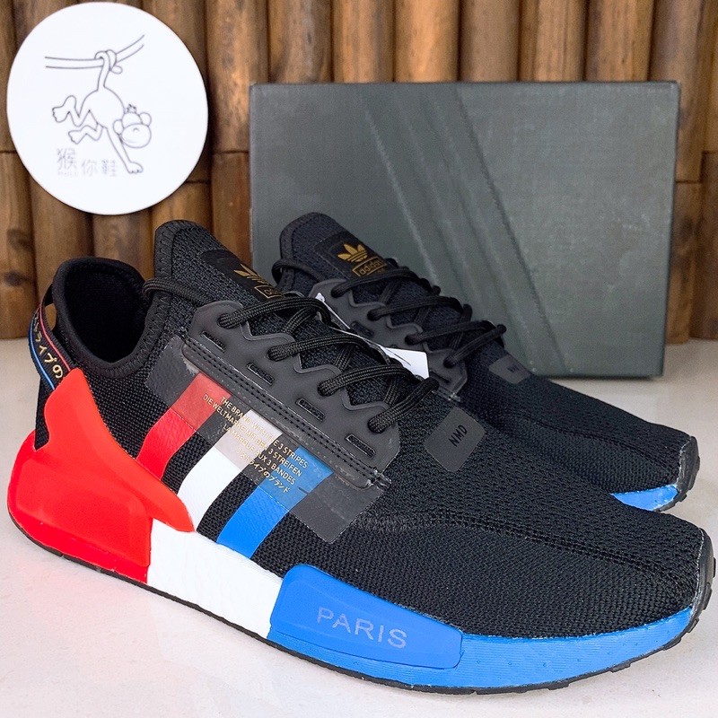 猴你鞋 Adidas Nmd R1 Boost V2 巴黎巴黎限定法國配色紅藍白3m 反光fy2070 蝦皮購物
