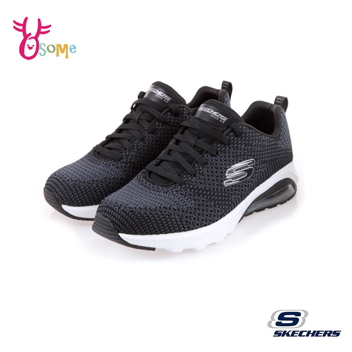 Skechers氣墊鞋 男鞋 男跑步鞋 SKECH-AIR運動鞋 慢跑鞋 T8223黑色OSOME奧森鞋業