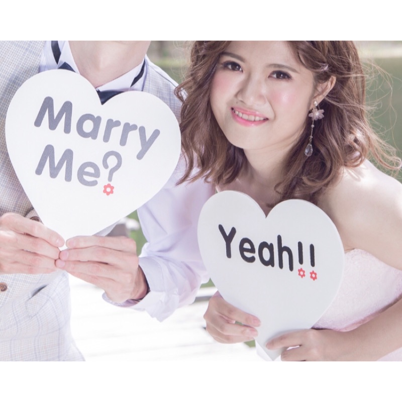 （二手）婚紗拍照道具 韓式字母手拿牌 婚禮婚紗外拍街拍