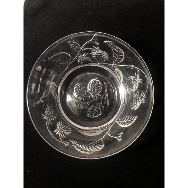 早期 法國 老玻璃 冰碗 立體浮雕 沙拉碗（單價）