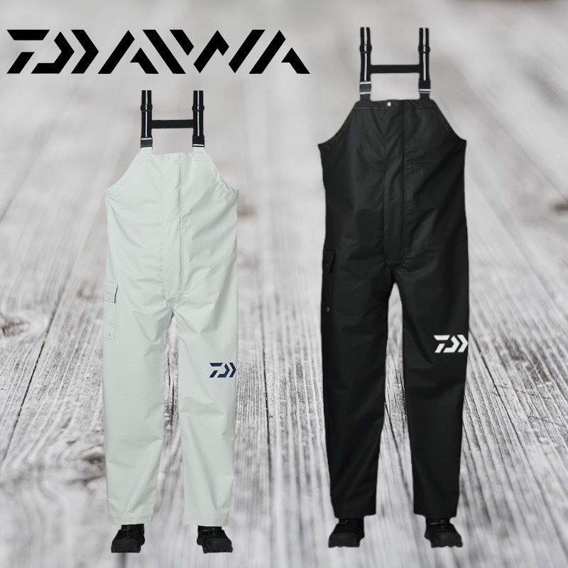 中壢鴻海釣具《DAIWA》22 DR-6122P 黑色吊帶雨衣褲 船釣雨衣褲