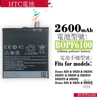 適用HTC 820 D820u/t D820us/ts D826t手機電池BOPF6100內置電板手機電池零循環