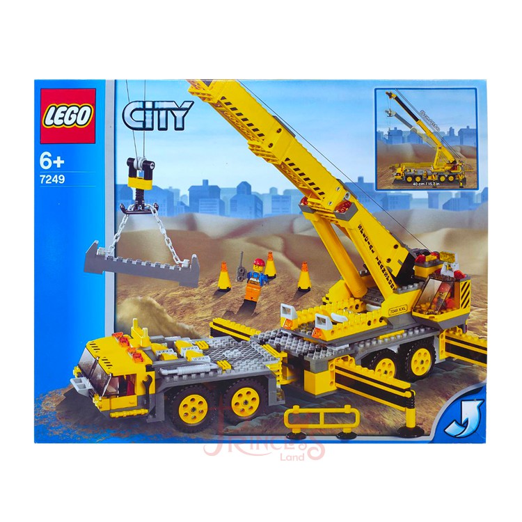 公主樂糕殿 LEGO樂高 絕版 盒裝 全新 2005年 7249 城市 建築 移動式起重機 吊車 工地 工人 施工 黃色