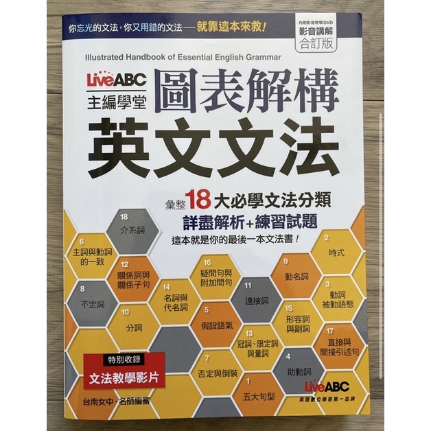 圖表解構 英文文法 彙整18大必學文法分類 詳盡解析 + 練習試題