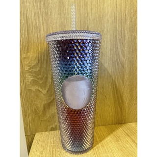 全新現貨 未使用 星巴克彩虹榴槤杯(咖啡吸管冷水杯)