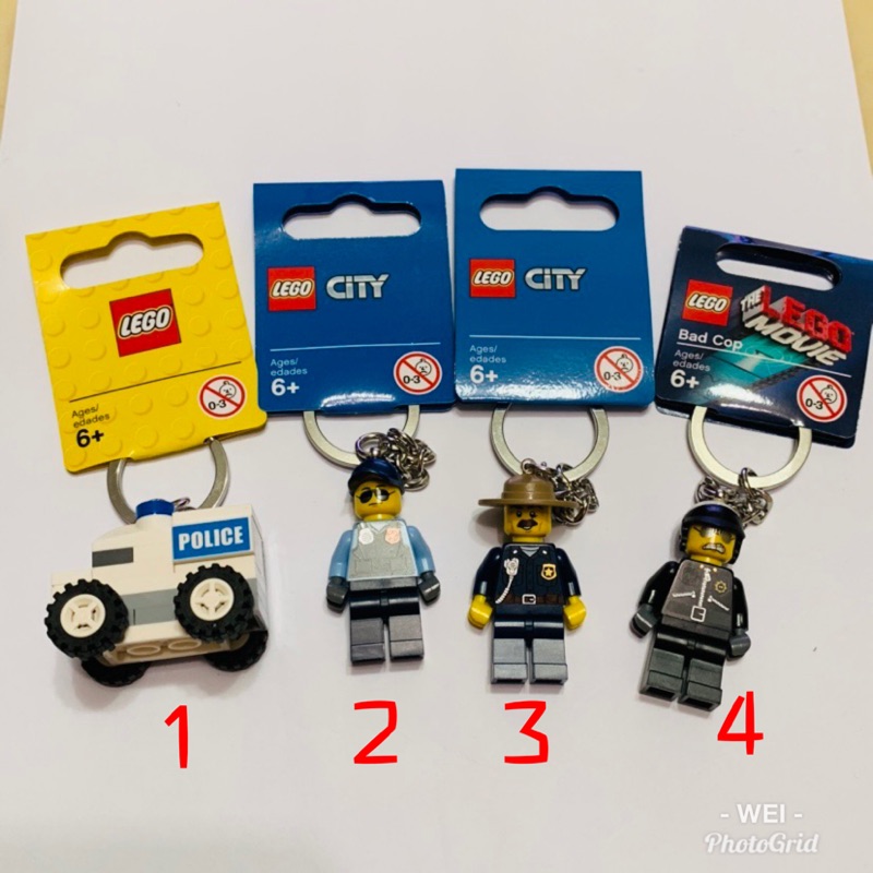 (bear)正版現貨 樂高 Lego key chain 警察 警車 森林警察 警察 樂高玩電影 巡邏車 鑰匙圈