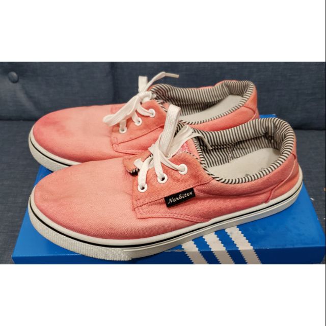 女款帆布鞋粉色24 5cm 女鞋鞋子 蝦皮購物