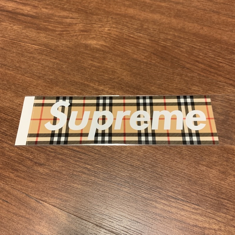 Supreme Burberry Sticker貼紙 聯名 BOGO 卡其色