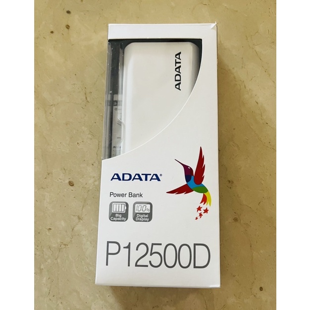 ADATA 《威剛 》P12500D 白色 行動電源