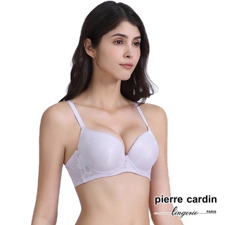 【pierre cardin 皮爾卡登女性內衣】C/D罩 素雅蕾絲拼織鋼圈內衣(單件-LPP淺紫)-609-62191