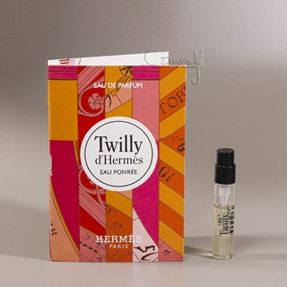 Hermes 愛馬仕 絲巾 粉紅胡椒 Twilly Eau Poivree 女性淡香精 2ml 可噴式 試管香水