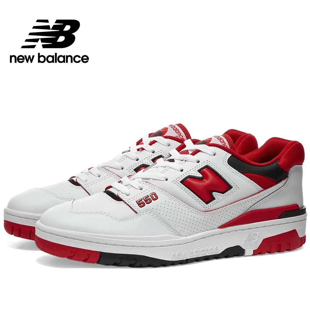 【New Balance】 NB 復古運動鞋_中性_白紅色_BB550SE1-D楦 550