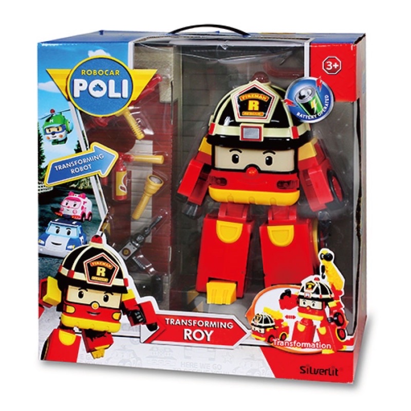 ✨現貨✨ 正版公司貨 POLI 10吋變形羅伊 聲光機器人 波力系列玩具