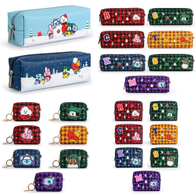 《預購》韓國代購 BTS BT21 X MONOPOLY 聖誕節系列 筆袋 &amp; 收納包 零錢包