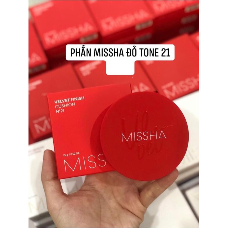 Missha 紅色天鵝絨飾面韓國氣墊 MISSHA 遮瑕膏